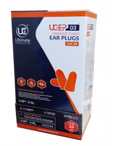 UC Ear Soft PU Foam Ear Plugs Box of 200 Ear Plugs